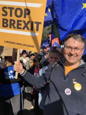 Daniel Norton Marching to Stop Brexit