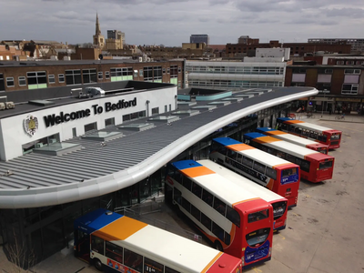 The new Bedford Bus Station in operation