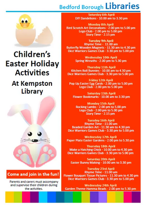 Kempston Library Easter 2019