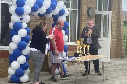 Mayor Dave Hodgson at Shortstown Rangers Football Tournament