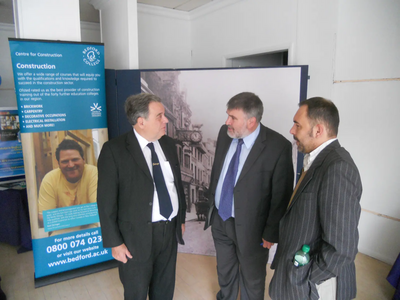 Dave Hodgson with Vic Warner of Goldings and James Simmonds of Harrison & Simmonds