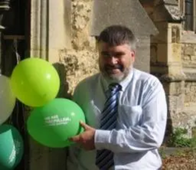 Dave at All Saints Church Cople