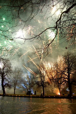 Fireworks at Bedford's Big Christmas Lights Switch-On