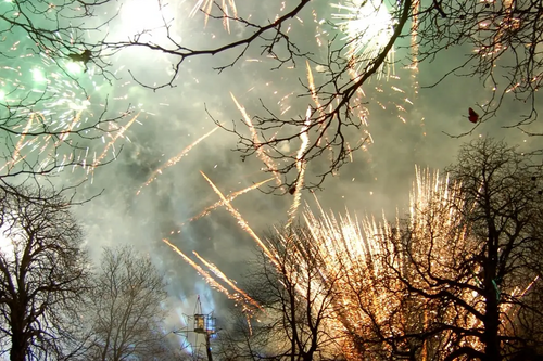 Fireworks at Bedford's Big Christmas Lights Switch-On