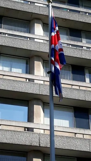 The flags are up at Borough Hall and the Old Town Hall for the Queen’s Platinum Jubilee