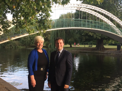 Councillor Henry Vann with Dr Barbara Gibson MEP