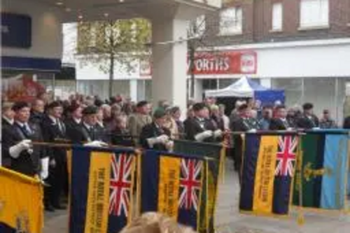 Standard Bearers at Bedford Town Centre Armistice Day Service