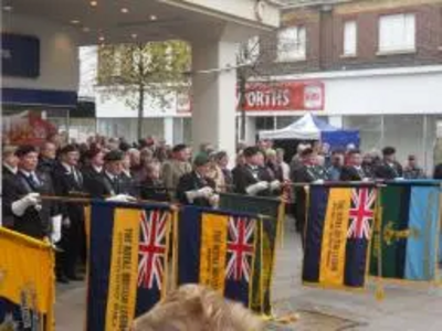 Standard Bearers at Bedford Town Centre Armistice Day Service