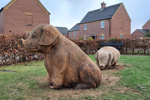 Wooden Pigs