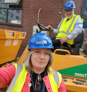 Mayor Dave Hodson and Anita McCallum visit Rogers Court