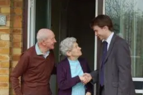 Henry Vann meeting pensioners