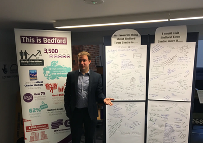 Henry Vann at Bedford town centre consultation drop-in session