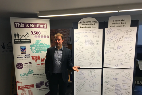 Henry Vann at Bedford town centre consultation drop-in session