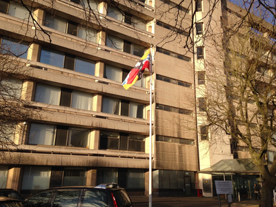 Bedfordshire Flag Flying at Borough Hall