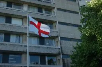 St George's Flag Flying at Borough Hall on 23rd June 2010