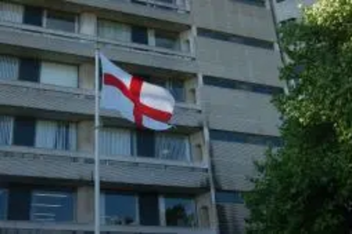 St George's Flag Flying at Borough Hall on 23rd June 2010