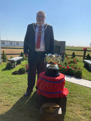 Mayor Dave at the 306th Bombardment Group Museum veteran’s event