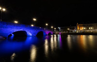 Town Bridge illuminated to mark Baby Loss Awareness Week