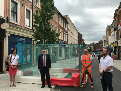 Mayor Dave Hodgson on Bedford High Street with SEMLEP