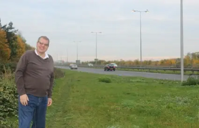 Cllr Tim Hill by the A6