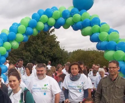 Dave Hodgson with fellow participants in the Bedford Memory Walk 2012