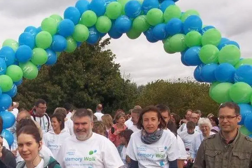 Dave Hodgson with fellow participants in the Bedford Memory Walk 2012