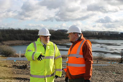 Mayor Dave Hodgson and Sir Ed Davey at Bedford Green Technology & Innovation Park