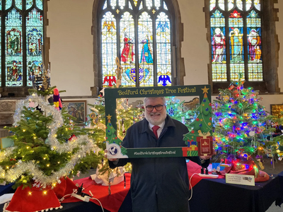 Mayor Dave at Bedford Christmas Tree Festival