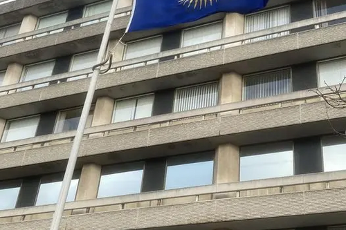 Commonwealth Flag flying at Borough Hall