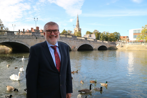 Dave Hodgson with river behind