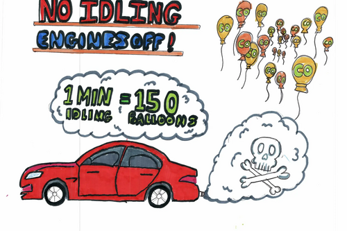 No idling poster