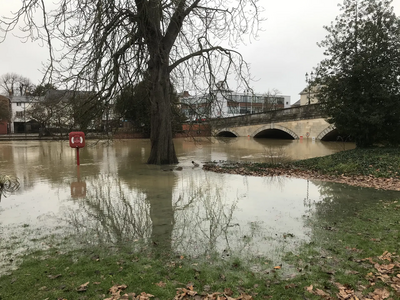 Bedford Town Bridge Flooding December 2020