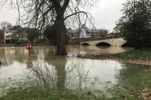 Bedford Town Bridge Flooding December 2020