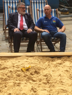 Mayor Dave Hodgson at Bedford's Beach