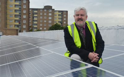 Cllr Charles Royden Solar Panels Allhallows bus station