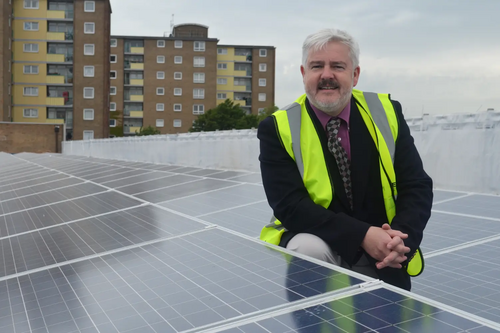 Cllr Charles Royden Solar Panels Allhallows bus station