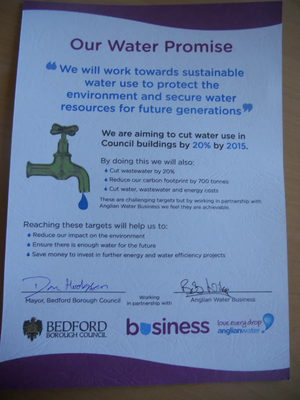 Bedford Borough Council's Signed Water Promise