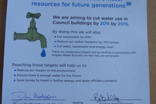 Bedford Borough Council's Signed Water Promise