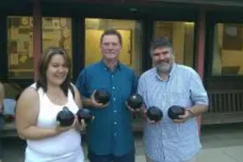 Dave Hodgson with fellow 'Chain Gang' team members Cllr Sarah Holland and Cllr Andy Gerard