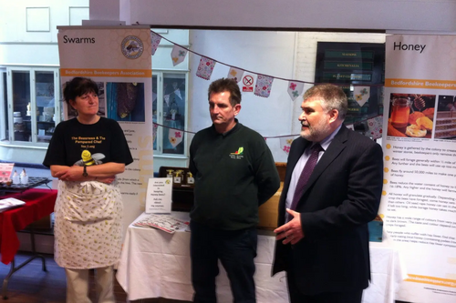 Mayor Dave Hodgson Speaking at Launch of The Beesness and Garden Friends Pop-Up Shop at BedPop, April 2014