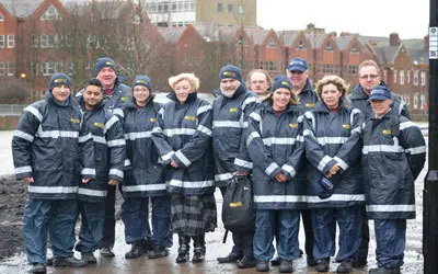 Mayor Dave Hodgson with Flood Team