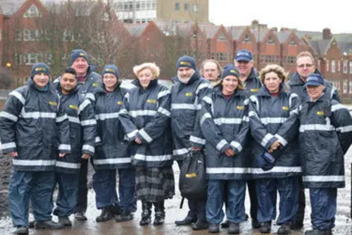 Mayor Dave Hodgson with Flood Team