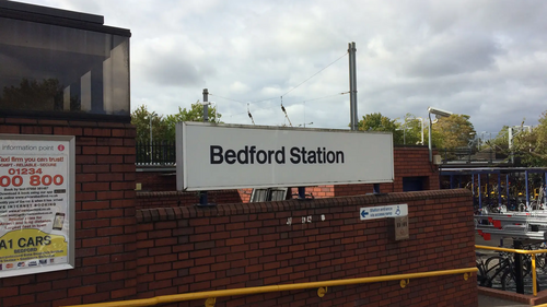 Bedford Railway Station Sign