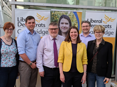 Jo Swinson with Bedford Liberal Democrats