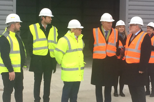 Mayor Dave Hodgson and Sir Vince Cable at Bedford Link