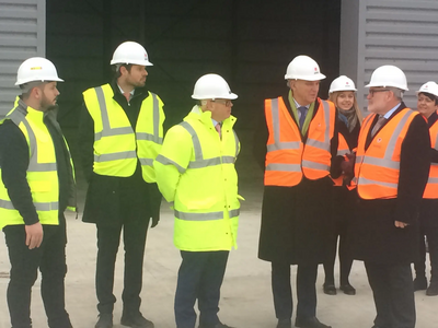 Mayor Dave Hodgson and Sir Vince Cable at Bedford Link