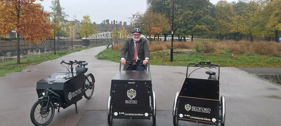 Mayor Dave with eCargo bikes