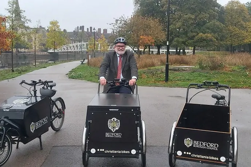 Mayor Dave with eCargo bikes