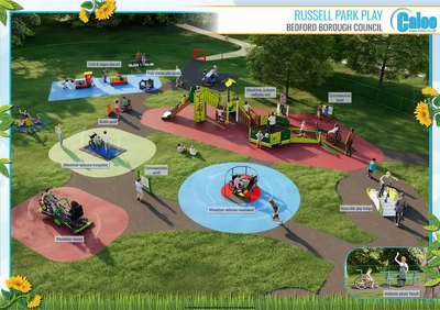 Inclusive play area at Russell Park