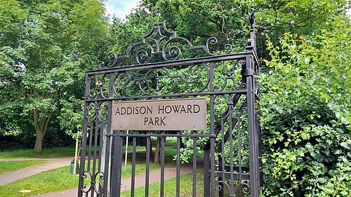 Addison Howard Park gates Kempston